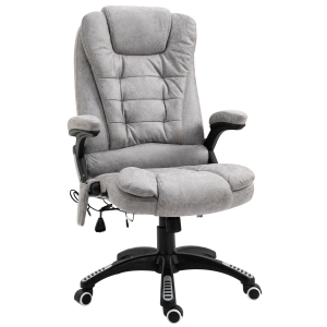 Vinsetto PU Leather 6-Point Massage Office Recliner Chair Grey