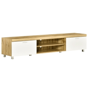 HOMCOM Modern TV Unit TV Cabinet for TVs up to 90" w/ Drawer Shelf for Living Room Oak