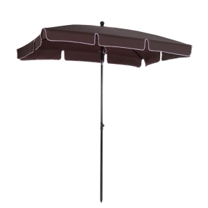 Outsunny Aluminum Umbrella Parasol-Brown