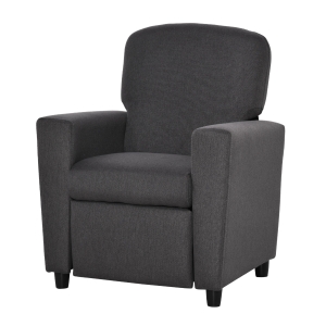 HOMCOM Kids Recliner Armchair, with Footrest – Dark Grey