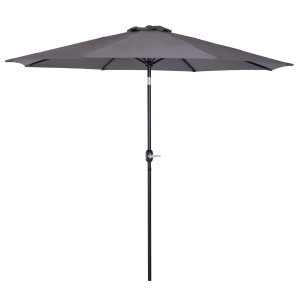 Outsunny Patio Umbrella Garden Parasol Outdoor Steel,3x2.45m Gray