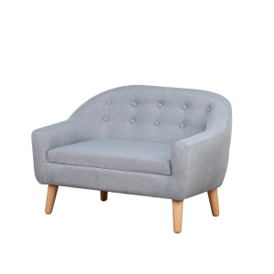 HOMCOM Kids Mini Sofa Children Armchair Seating Chair Bedroom Playroom Furniture Grey
