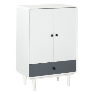 HOMCOM Modern Cabinet Storage Organizer with Doors and Drawer for Bedroom & Living Room