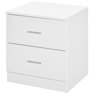 HOMCOM Bedside Table with 2 Drawers, Nightstand, Cabinet Drawers Side Storage Unit