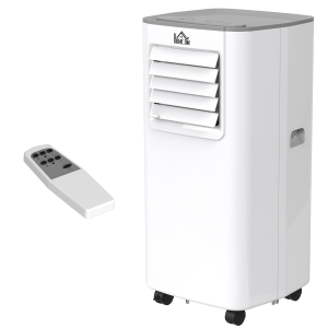 HOMCOM 5000BTU Portable Air Conditioner 4 Modes LED Display 24 Timer Home Office White