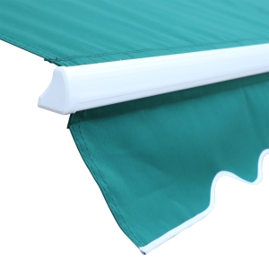 Outsunny 3x2.5m Motorised Aluminium Awning w/ Remote Green