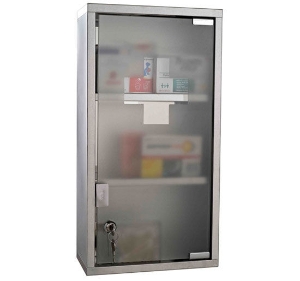 HOMCOM Stainless Steel Wall Mounted Medicine Cabinet-Silver
