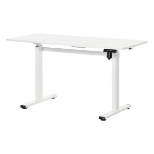 Vinsetto Electric Height Adjustable Standing Desk Sit Stand Desk with Large Desktop, Motor, Stand up Desk for Home Office - White