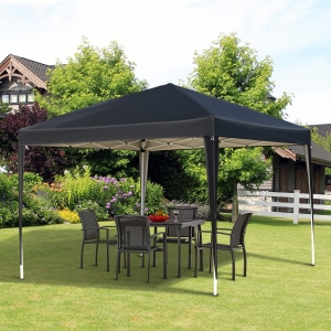 Outsunny 3 x 3 meter Garden Heavy Duty Pop Up Gazebo Marquee Party Tent Folding Wedding Canopy-Black