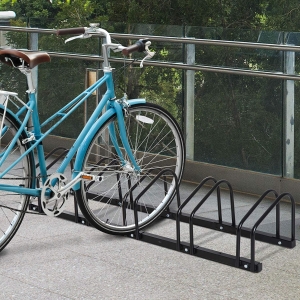 HOMCOM Bike Parking Rack, 130Lx33Wx27H cm, Steel-Black