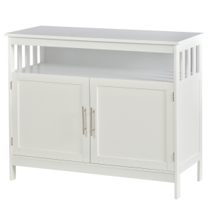 HOMCOM Wood Console Hutch with Multi-Tier Shelf and 2 Layer Cabinet for Dining Room