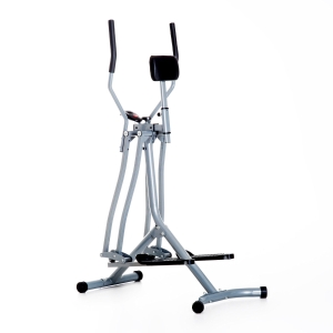 HOMCOM Air Walker Glider Cross Tranier with LCD for Home Gym-Silver/Black