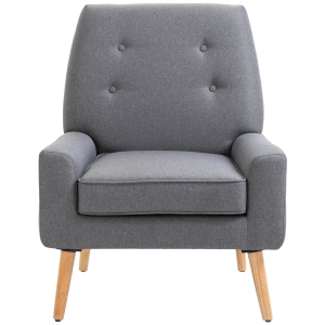 HOMCOM Armchair, 78Wx68Dx99H cm-Light Grey