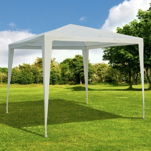 Outsunny Garden Gazebo Marquee, 2.7x2.7m-White