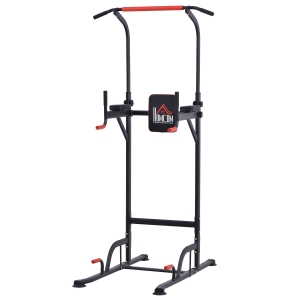 HOMCOM Pull Up Station Power Tower Station Bar Home Gym Workout
