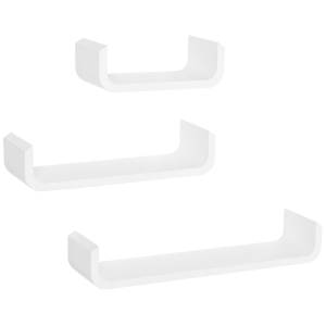 HOMCOM 3 pcs U Shaped Shelves Set-White