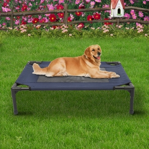 Pawhut Portable Pets Elevated Raised Cot Bed-Blue