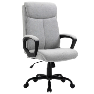 Vinsetto High Back Home Office Chair Swivel Computer Chair Adjustable Height, Light Grey