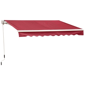 Outsunny Manual Retractable Patio Awning Shelter UV Protection, 2.5mx2m