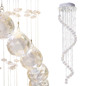 HOMCOM Crystal Chandelier, 35 Φ 40 mm balls and 160 Octagons