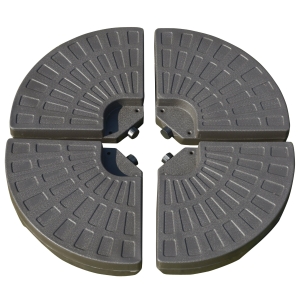 Outsunny 4PCs Cantilever Patio Umbrella Base Stand w/Carry Handles, Water & Sand Filled
