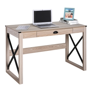HOMCOM Particle Board Steel Enforced Home Office Desk