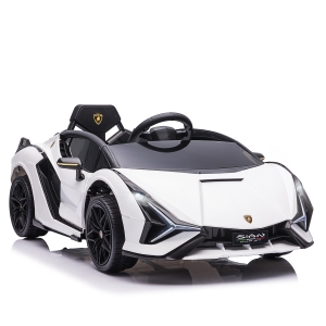 HOMCOM Lamborghini SIAN 12V Kids Electric Ride On Car Toy w/ Remote Control White