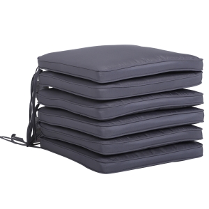 Outsunny Set of 6 Pcs Chair Cushion, 42Lx42Wx5T cm-Grey