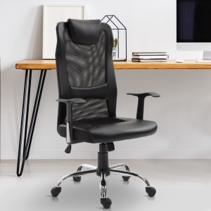 Vinsetto High Back Mesh Office Chair, Adjustable Height-Black