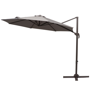 Outsunny 3m Cantilever Aluminium Frame Outdoor Garden Parasol Grey