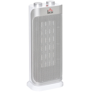 HOMCOM Indoor Space Heater Oscillating Ceramic Heater w/ Adjustable Modes 1000W/2000W