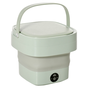 HOMCOM Portable Washing Machine Automatic Laundry Machine for Light Garments - Green