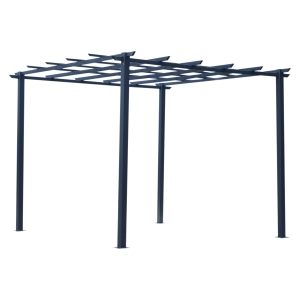 Outsunny 3x3 m Metal Pergola, 300Lx300Wx230H cm-Black