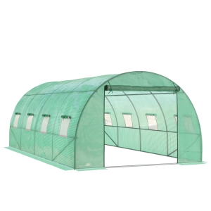 Outsunny Walk in Polytunnel Garden Greenhouse Window Door Outdoor Plant Flower 6 x 3M
