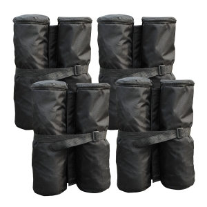 Outsunny 4 Pc Gazebo Sand Bag Weight Set-Black