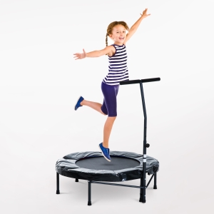 HOMCOM Trampoline Rebounder Adjustable Jumper, 39"-Black
