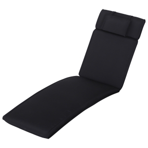 Outsunny Sun Lounger Cushion, 198Lx53Wx5T cm-Black