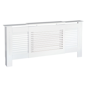 HOMCOM 145-210L x 21W x 83H cm Extendable MDF Radiator Cover - White