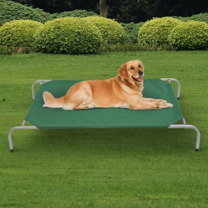 PawHut Portable Pets Elevated Raised Cot Bed-Green