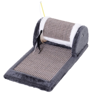 PawHut Cat Scratching Pad, 45Lx25Wx16H cm-Grey