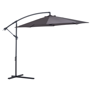 Outsunny Cantilever Umbrella Parasol Hanging Banana Steel Dark Grey 3M Patio