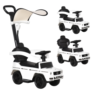 HOMCOM Benz G350 Ride-On Push Along Car Sliding Walker Floor Slider Stroller Toddler Vehicle, White