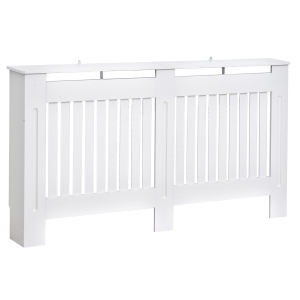 HOMCOM 152L x 19W x 81H cm MDF Radiator Cover-White