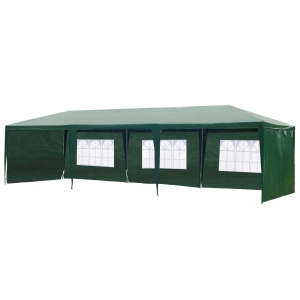 Outsunny Garden Gazebo Marquee Party Tent Wedding Canopy Outdoor (Green,9m x 3m)