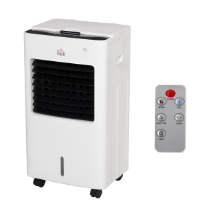 HOMCOM 8.5L Air Cooler Ice Cooling Function 3 Speed 3 Mode 7.5 Timer Ice Box Home Office