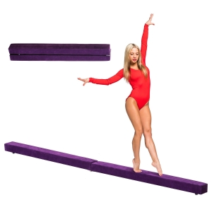 HOMCOM Balance Beam Trainer, 2.1 m-Purple