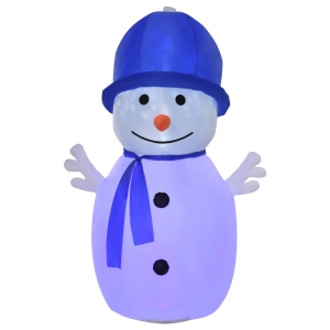 HOMCOM 1.8m Christmas Inflatable Snowman Outdoor Blow Up Decoration for Garden Lawn