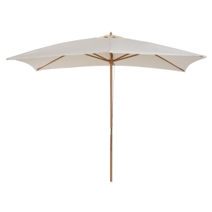 Outsunny 295L x 200W x 255Hcm Wooden Patio Parasol Umbrella-Cream