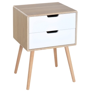 HOMCOM Side Cabinet, 50Wx40D x70H cm-Natural Wood Colour