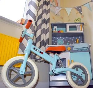 HOMCOM Toddler Balance Bike No Pedal Walk Training Blue